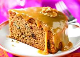 Applesauce Cake with Caramel Icing