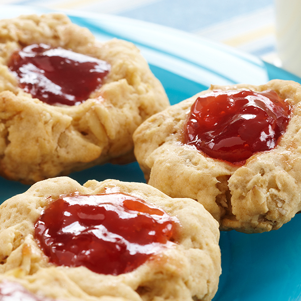 Jam and Oatmeal Thumbprint Cookies Smucker's®