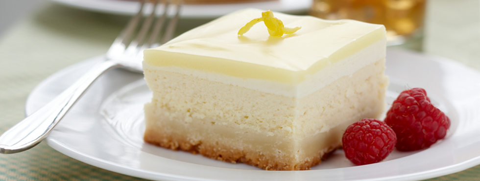 Lemon Glazed Cheesecake Squares | Recipes