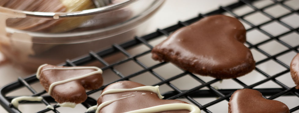 Glazed Chocolate Hearts | Recipes