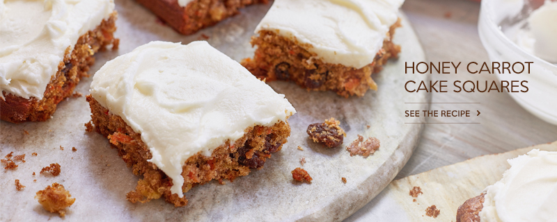 Honey Carrot Cake Squares