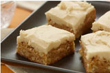 Apple Blondies with Caramel Icing
