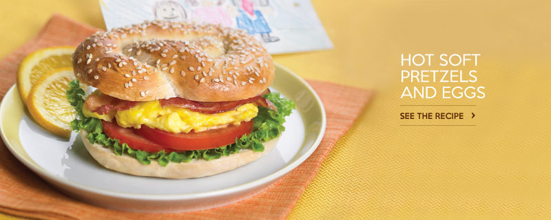 Hot Soft Pretzels and Eggs