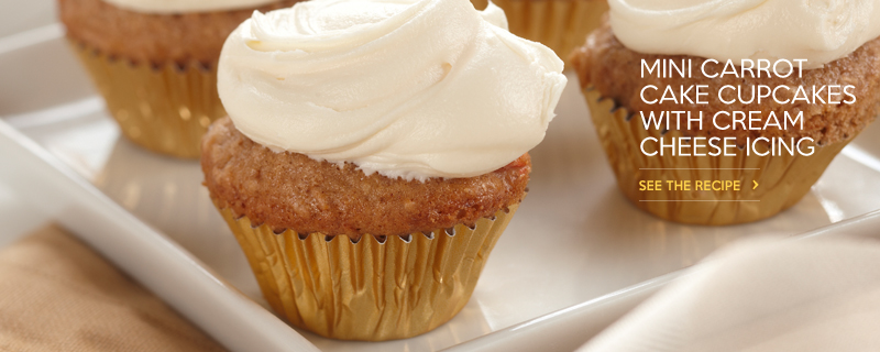 Mini Carrot Cupcakes with Cream Cheese Icing