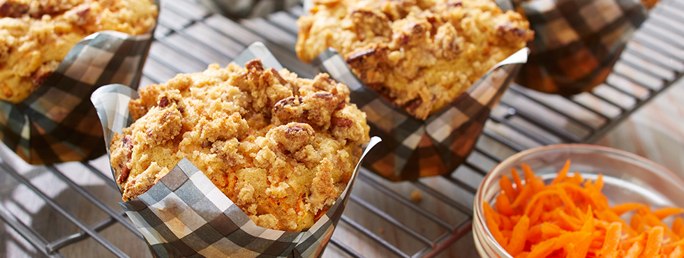 Moist and Crunchy Carrot Muffins | Recipes
