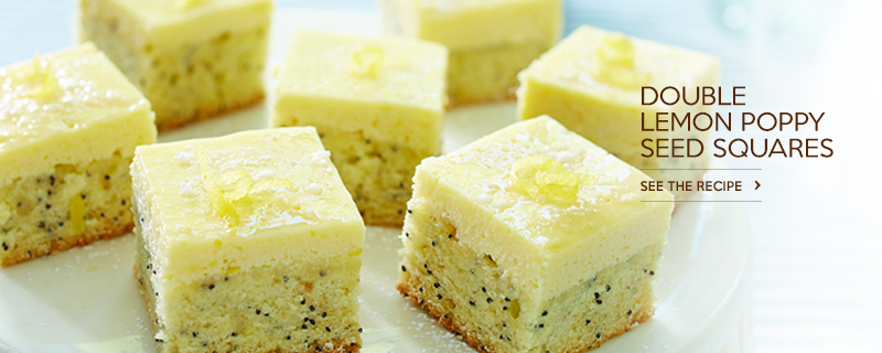 Double Lemon Poppy Seed Squares