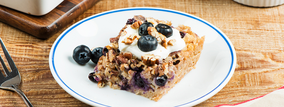 Pecan Baked Oatmeal with Blueberries | Recipes