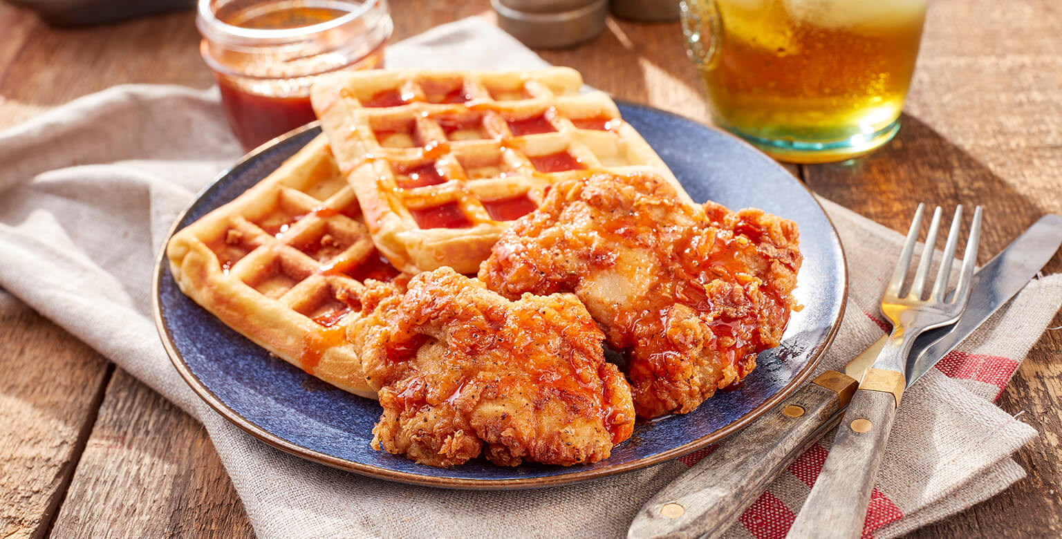 Crispy Fried Chicken and Waffles