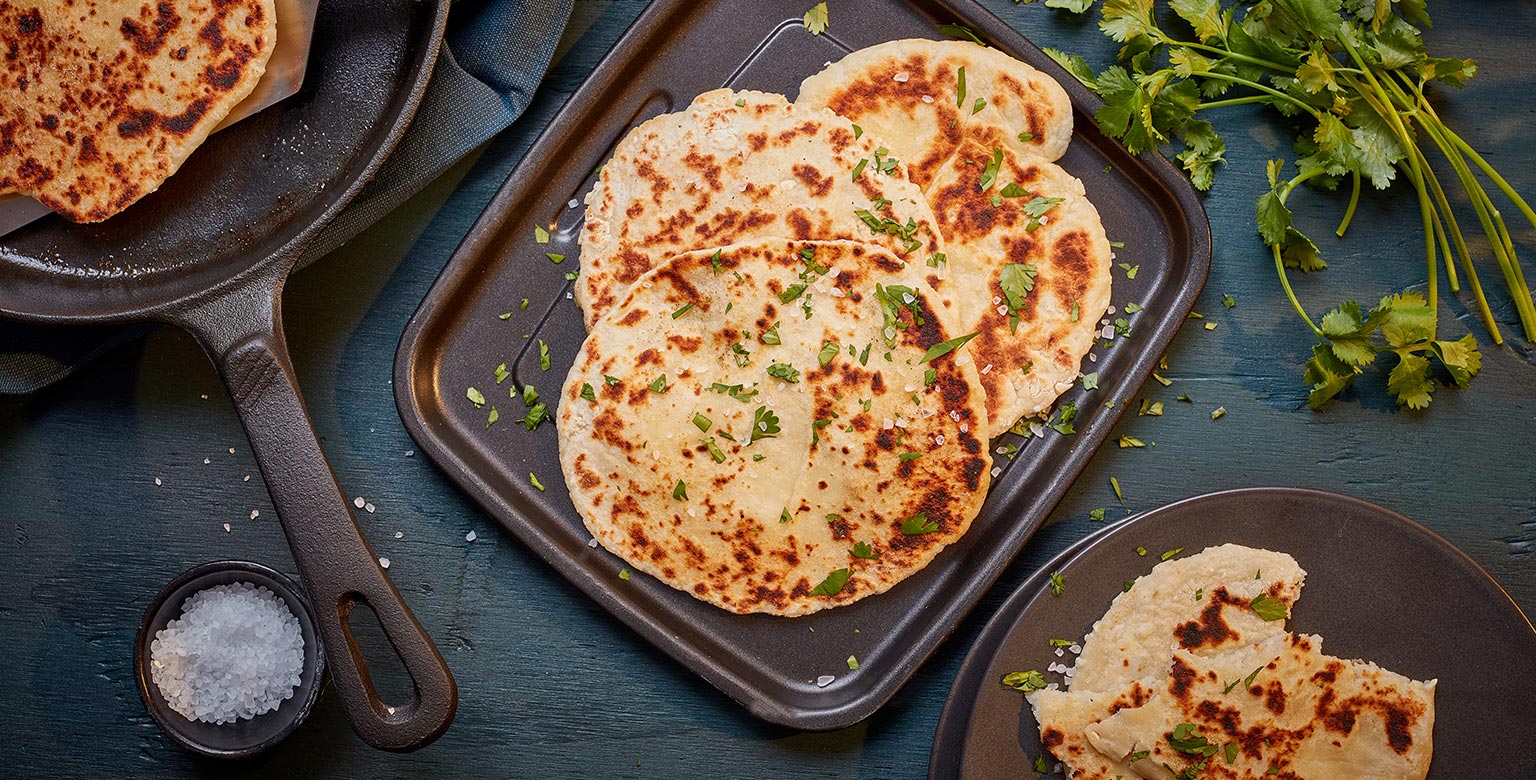 Cast Iron Naan — Two-Ingredient Dough