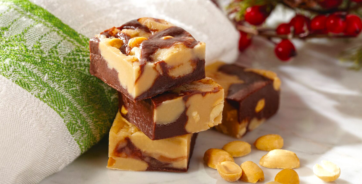 Chocolate Peanut Butter Holiday Fudge