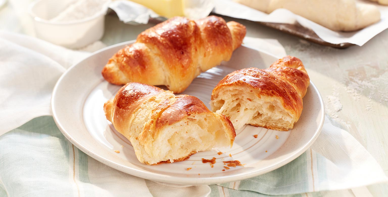 Easier croissants made with Organic flour