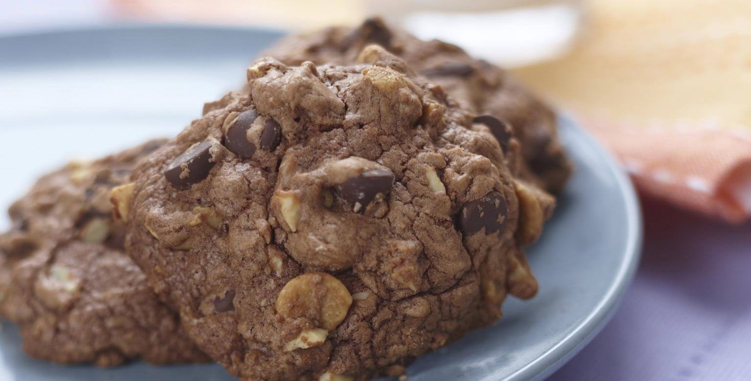 Voir la recette - Biscuits tendres au chocolat et aux arachides