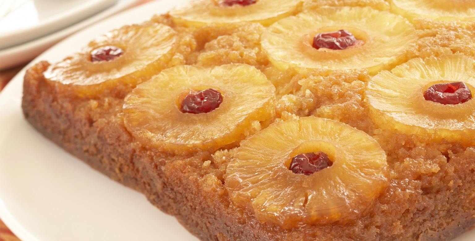 Voir la recette - Gâteau renversé à l'ananas classique