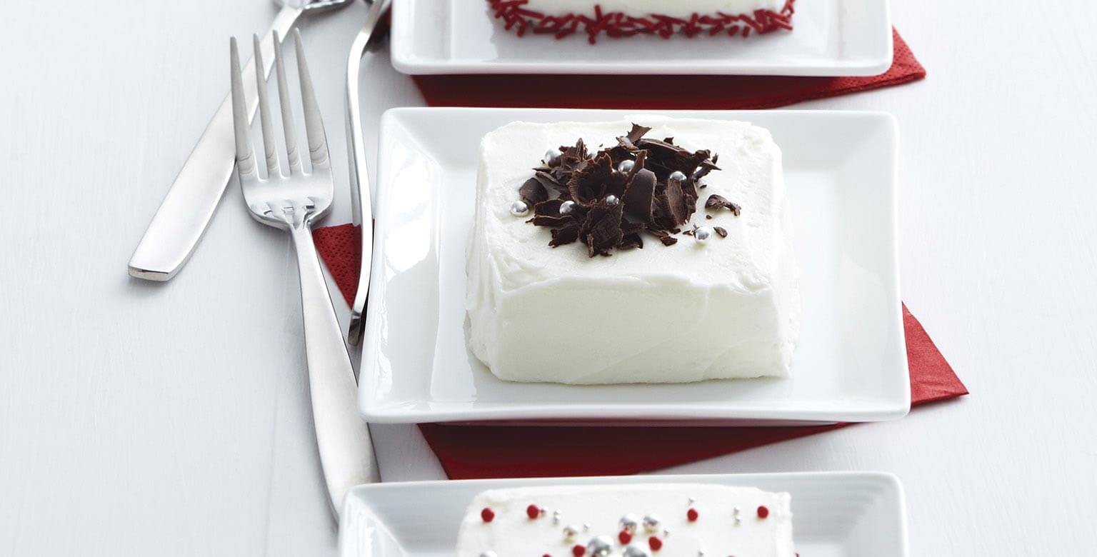 Mini gâteaux au chocolat blanc