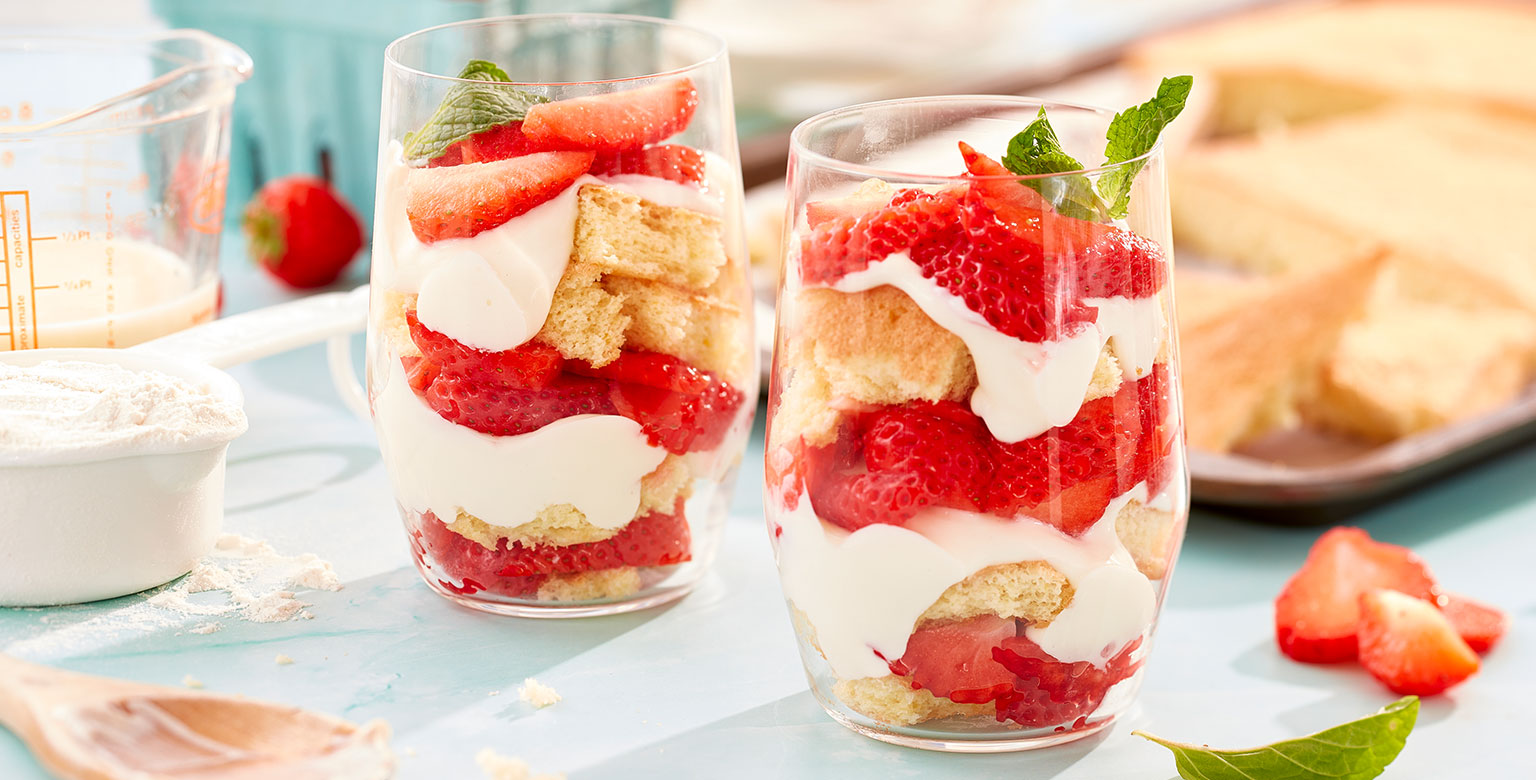Voir la recette - Parfaits aux fraises fraîches