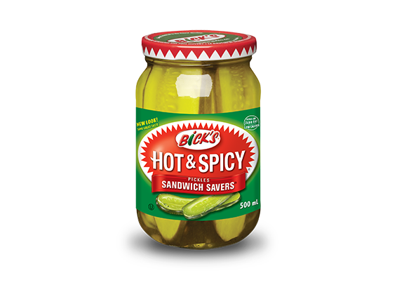 <strong>Bick’s<sup>®</sup> Sandwich Savers<sup>®</sup></strong> Hot' n Spicy Pickles