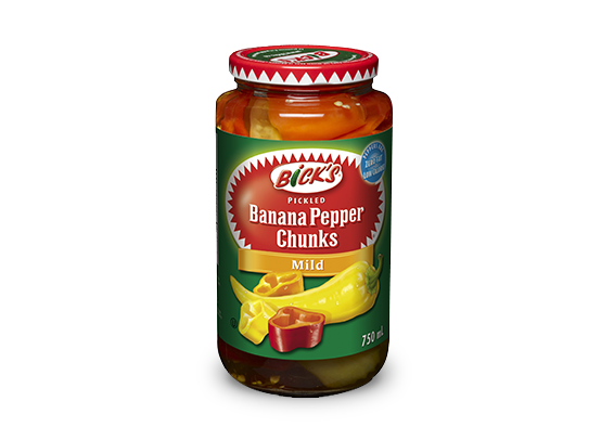 <strong>Bick’s<sup>®</sup></strong> Mild Banana Pepper Chunks
