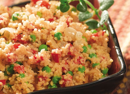 Moroccan Peanut Couscous with Peas