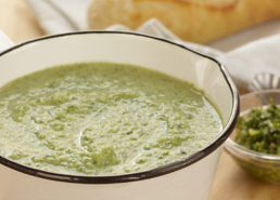 Broccoli Spinach Soup with Gremolata
