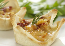 Toast Cups with Caramelized Onion Filling