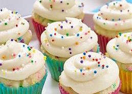 Mini Sprinkle Cupcakes