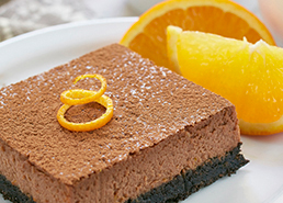 Barres de gâteau au fromage à l’orange et au chocolat