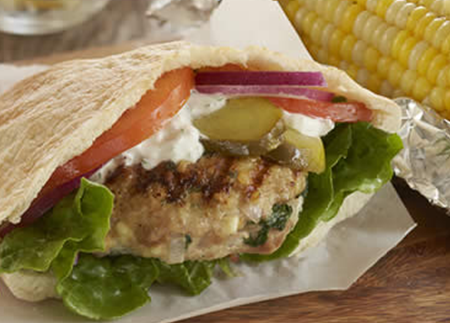 Recipe Image of Spinach and Feta Turkey Burgers