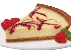 Classic Raspberry Swirl Cheesecake