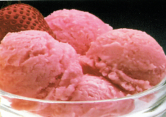Crème glacée aux fruits frais