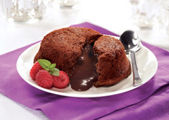 Gâteau au chocolat à lave fondue