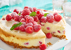 Fresh Raspberry Cheesecake