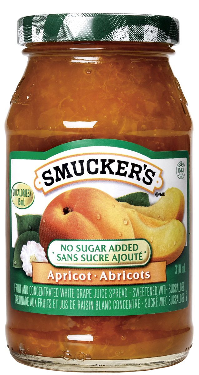 Smucker&apos;s® No Sugar Added Apricot Fruit and Concentrated White Grape Juice Spread