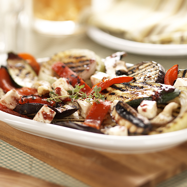 Grilled Vegetable Platter with Jam & Salad Vinaigrette