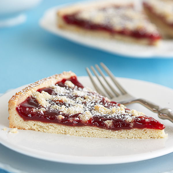 Crumble Topped Linzer Torte