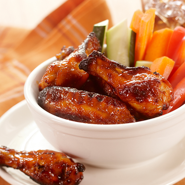 Glazed Apricot Chipotle Wings