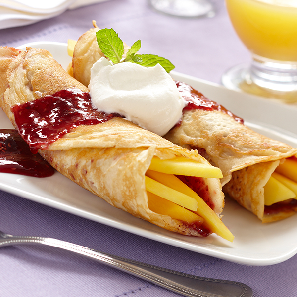 Stuffed Crepes with Raspberry Mango Syrup - Smucker's®