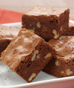 Carrés au chocolat et aux noix
