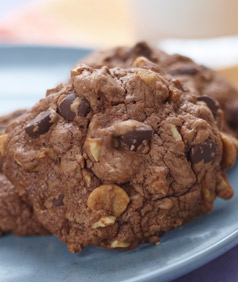 Biscuits tendres au chocolat et aux arachides