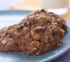 Biscuits tendres au chocolat et aux arachides
