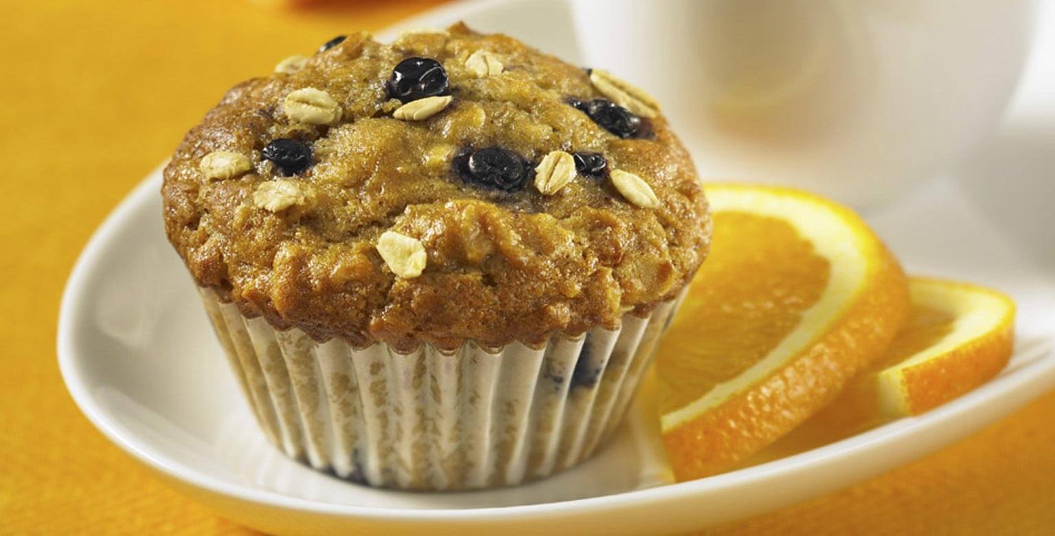 Blueberry Oat Flaxseed Muffins