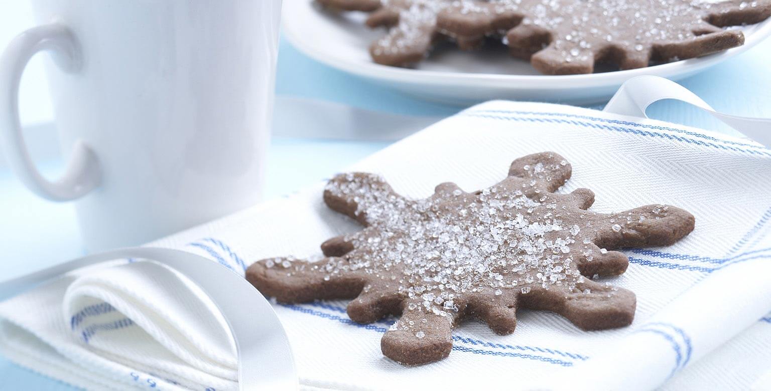 Voir la recette - Biscuits magiques aux flocons de neige au gingembre
