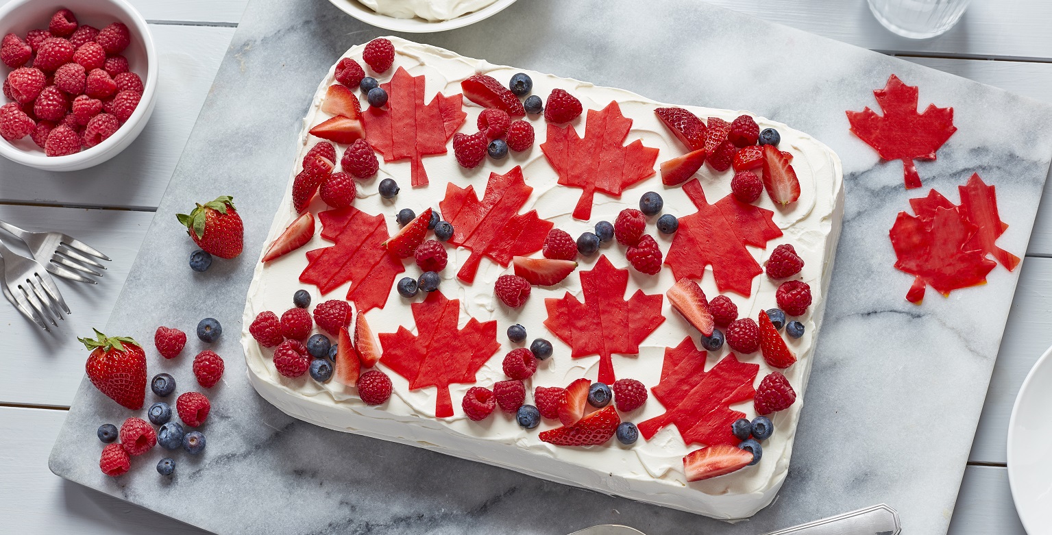 Voir la recette - Gâteau fête du Canada 