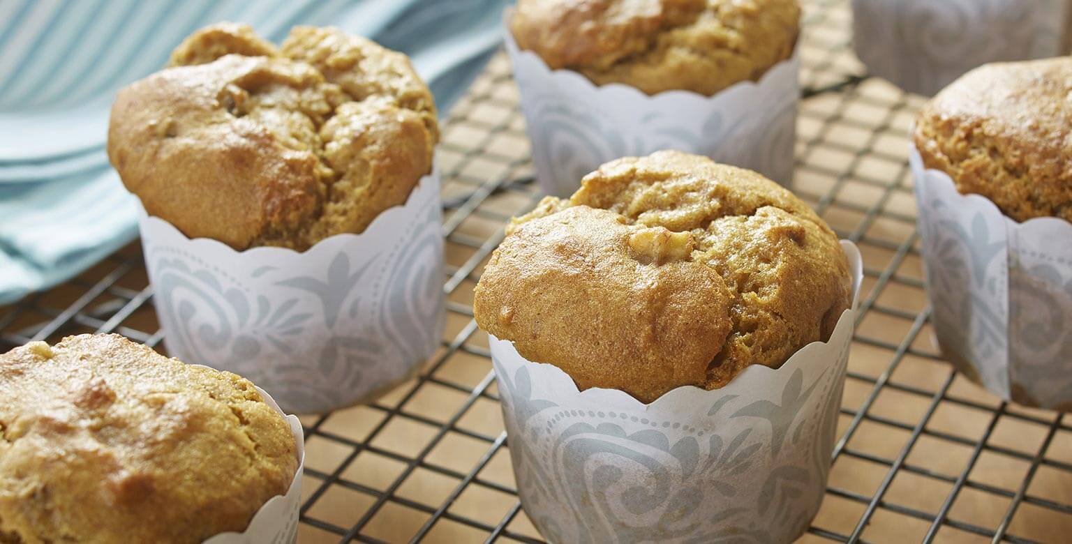 Voir la recette - Muffins au pain aux bananes sans gluten*