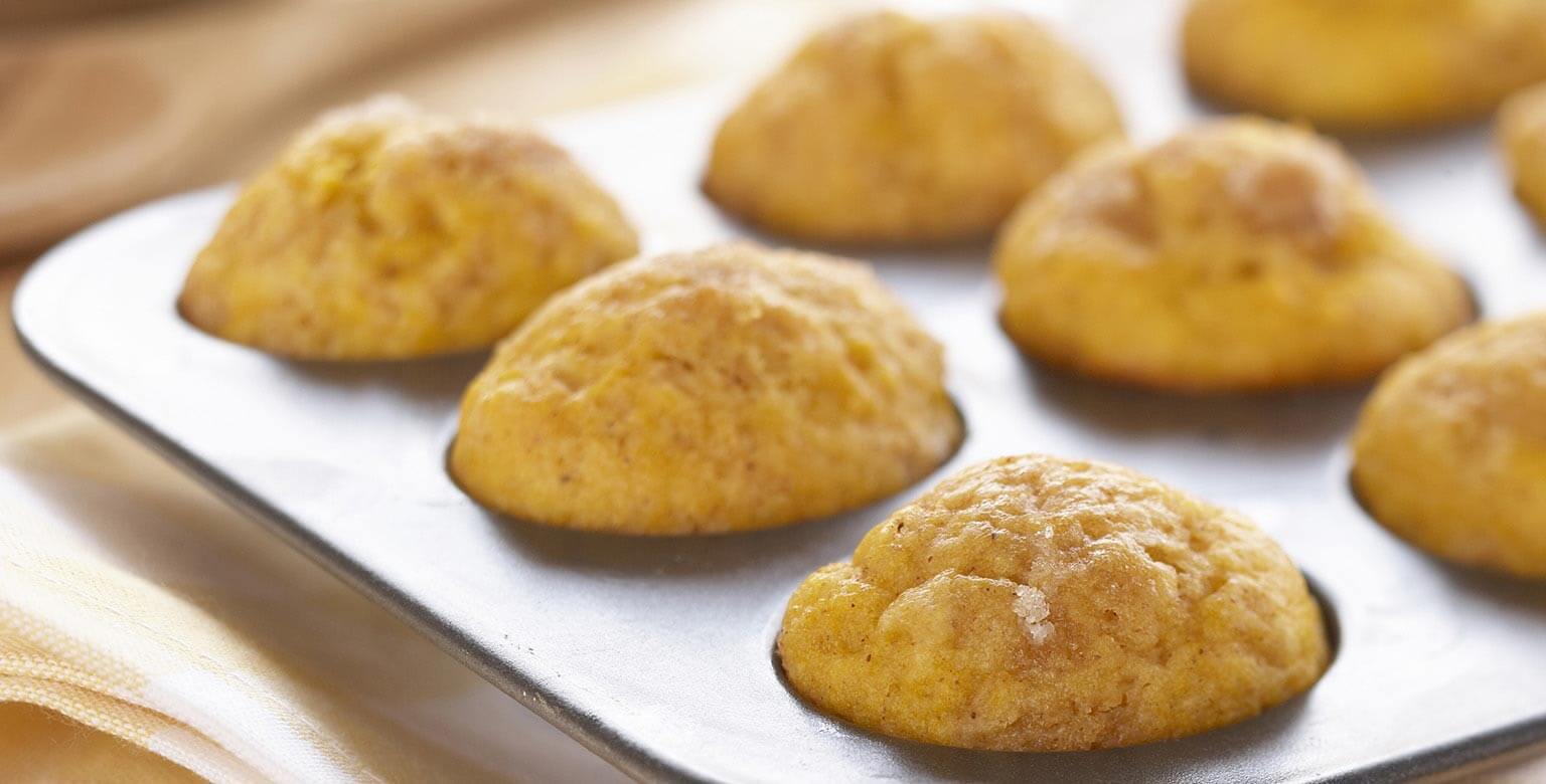 Voir la recette - Muffins miniatures à la citrouille