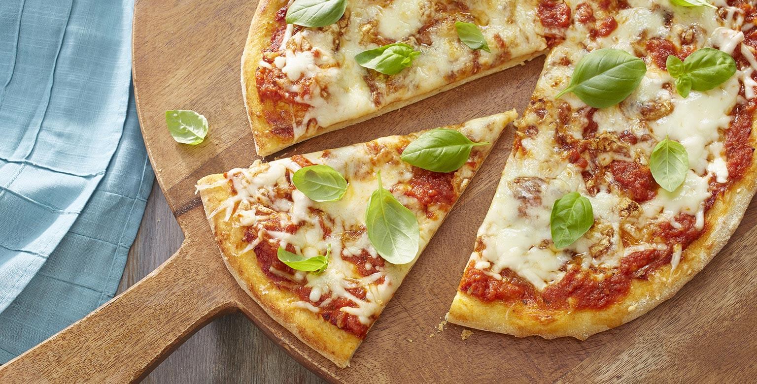 Voir la recette - Pizza margarita sans gluten*